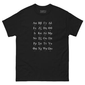 T-shirt Typographie Alphabet grec